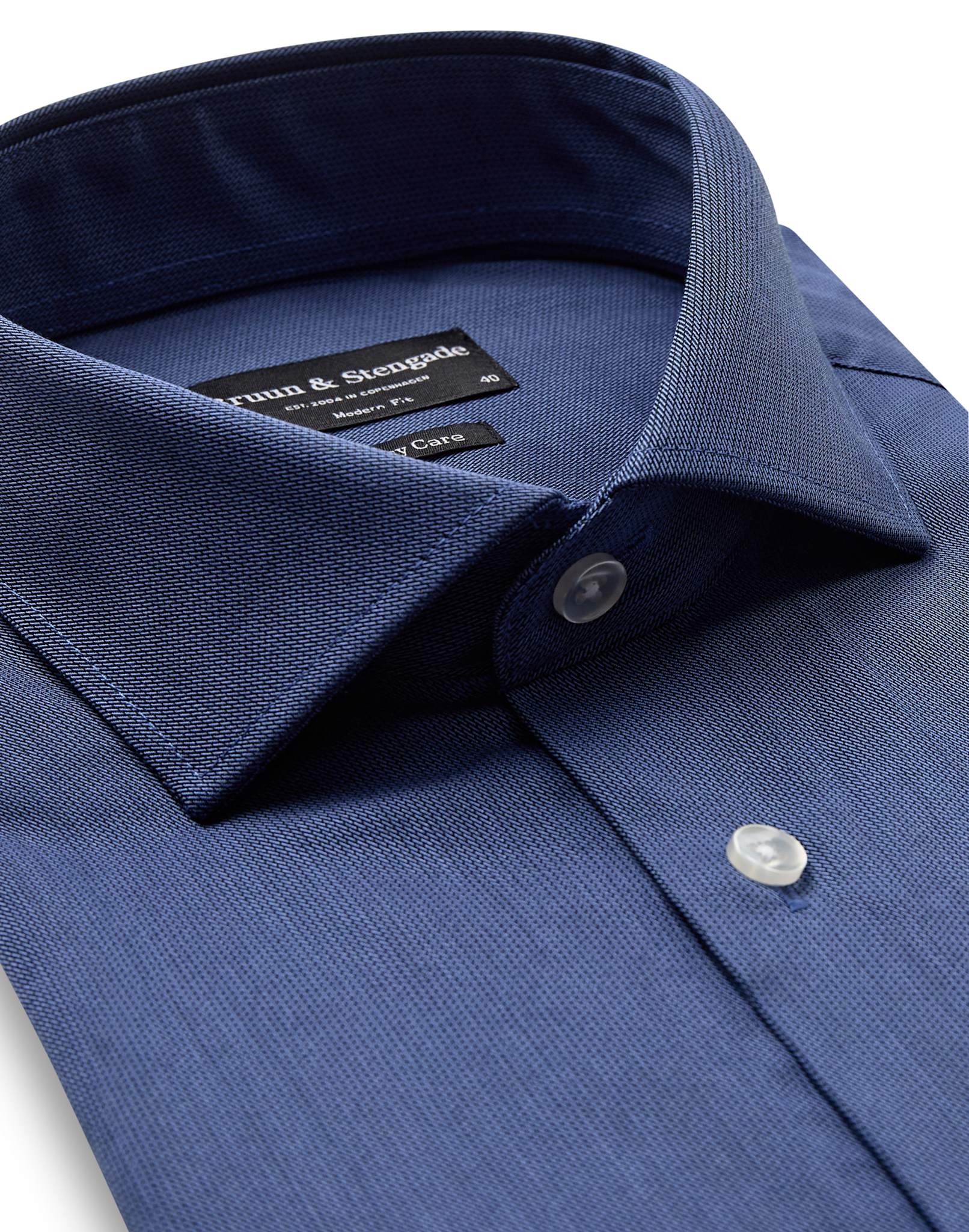 BS Etcheverry Modern Fit Skjorta - Dark Blue