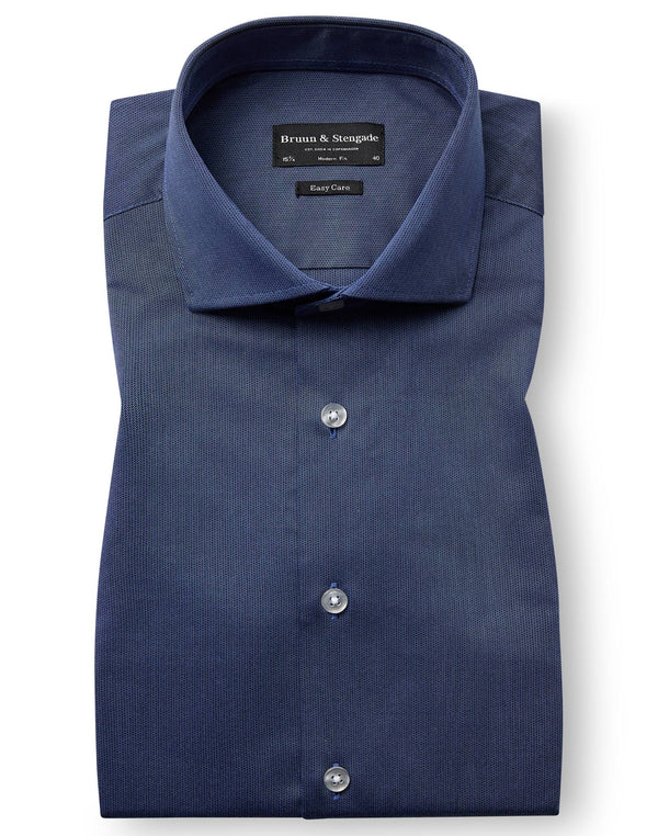 BS Etcheverry Modern Fit Skjorta - Dark Blue
