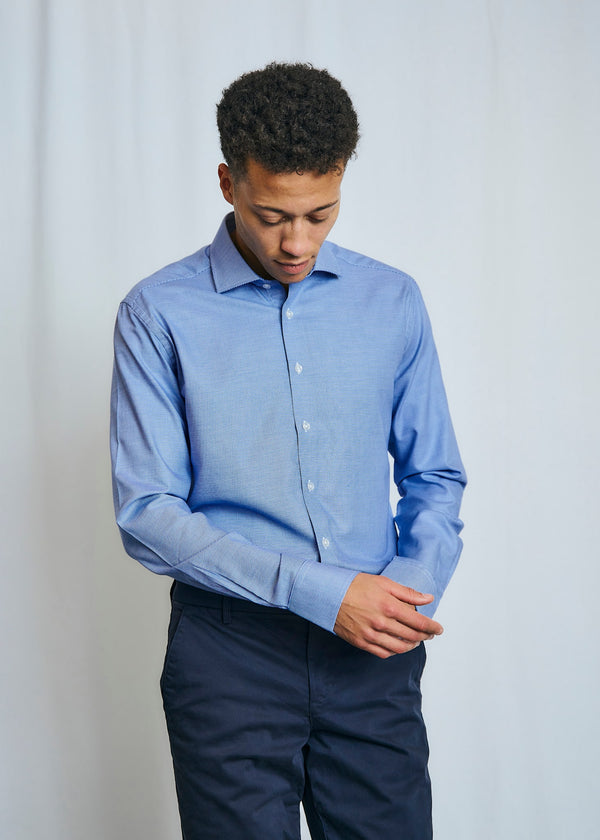 BS Struff Modern Fit Skjorta - Dark Blue