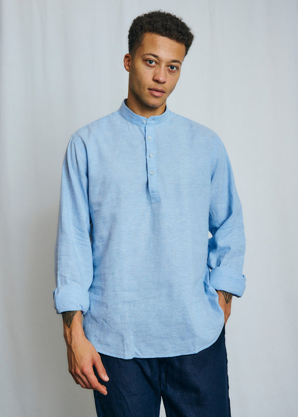BS Crawford Casual Modern Fit Skjorta - Light Blue