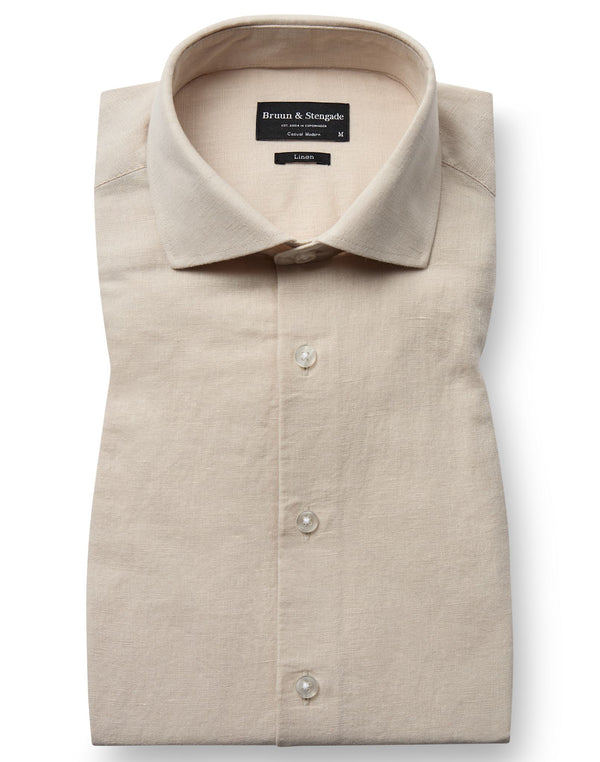 BS Antonelli Casual Modern Fit Skjorta - Sand