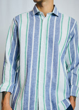 BS Maini Casual Modern Fit Skjorta - Blue/White
