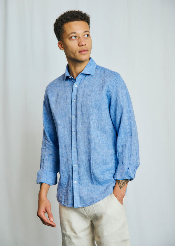 BS Antonelli Casual Modern Fit Skjorta - Blue