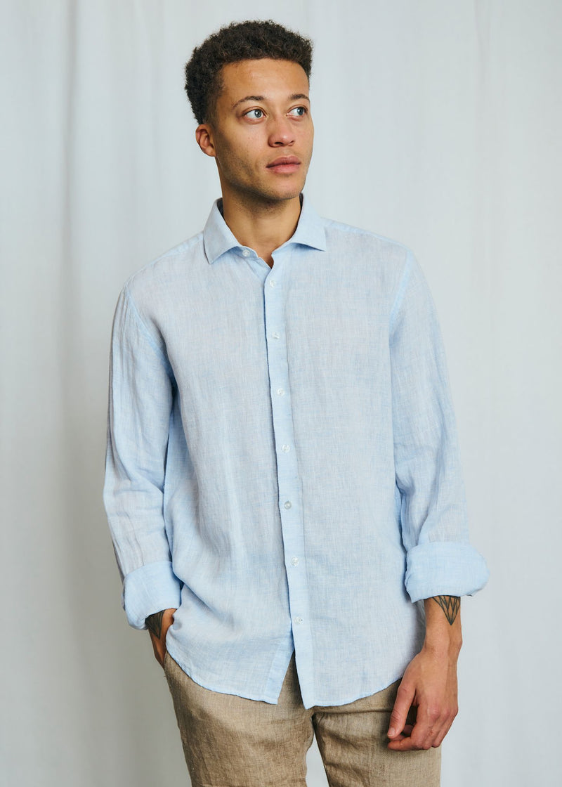BS Antonelli Casual Modern Fit Skjorta - Sky