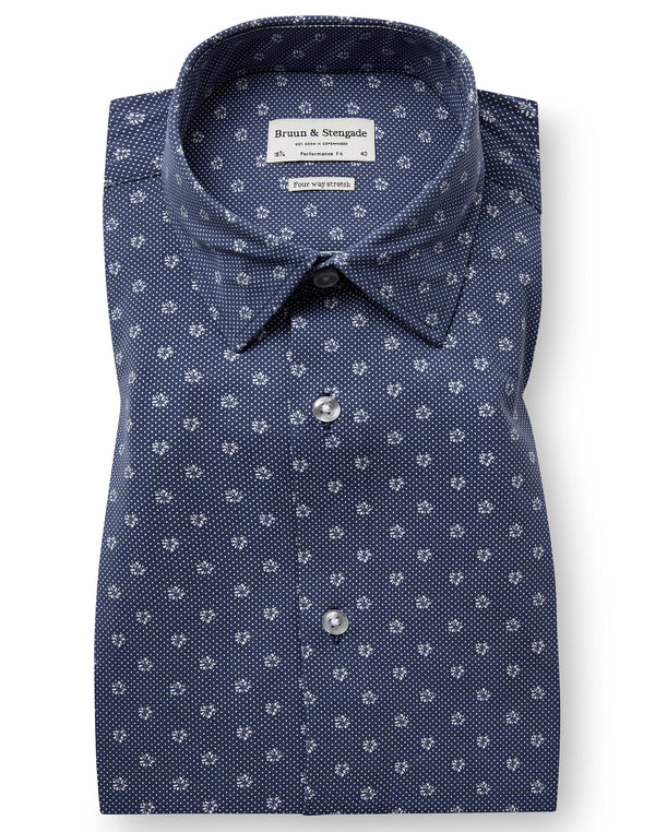 BS Grenier Performance Fit Skjorta - Dark Blue
