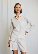 BS Aglaia Regular Fit Skjorta - Sand/White