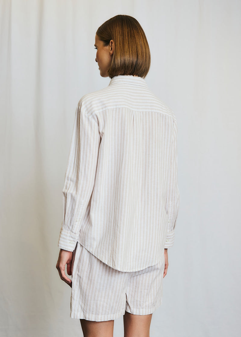 BS Aglaia Regular Fit Skjorta - Sand/White