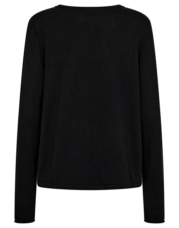 BS Ophelia Regular Fit Stickat - Black