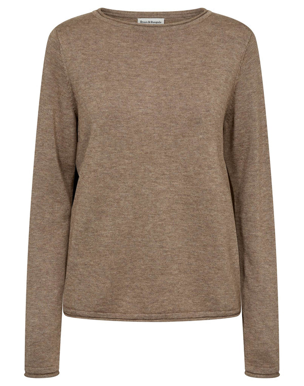 BS Ophelia Regular Fit Stickat - Brown