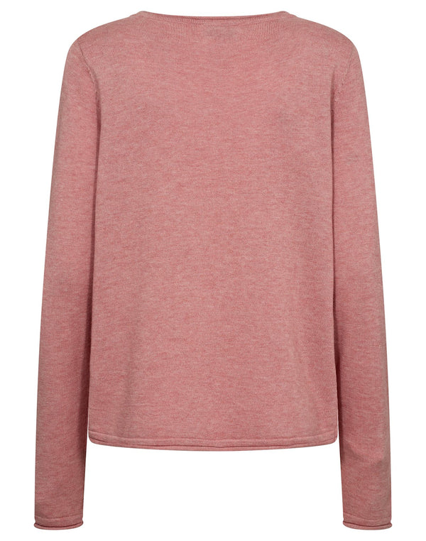 BS Ophelia Regular Fit Stickat - Dusty Pink
