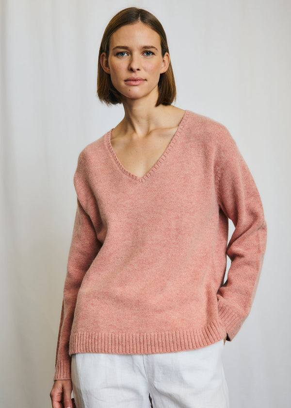 BS Loanna Regular Fit Stickat - Dusty Pink
