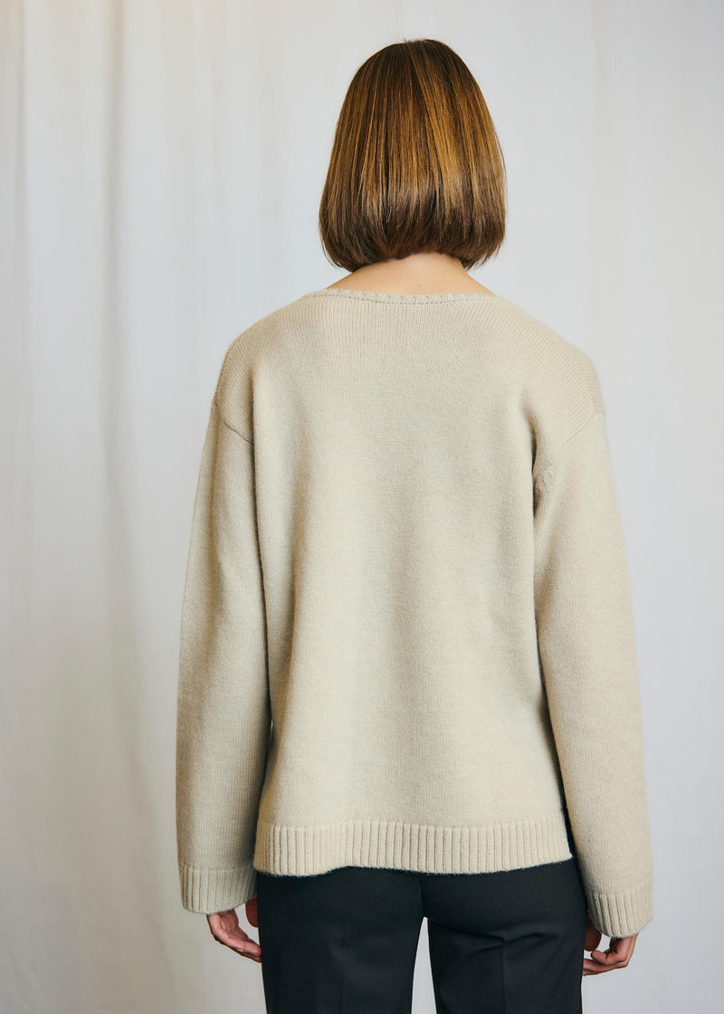 BS Loanna Regular Fit Stickat - Sand