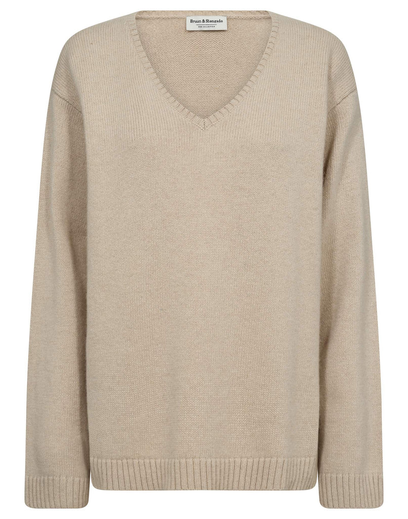 BS Loanna Regular Fit Stickat - Sand