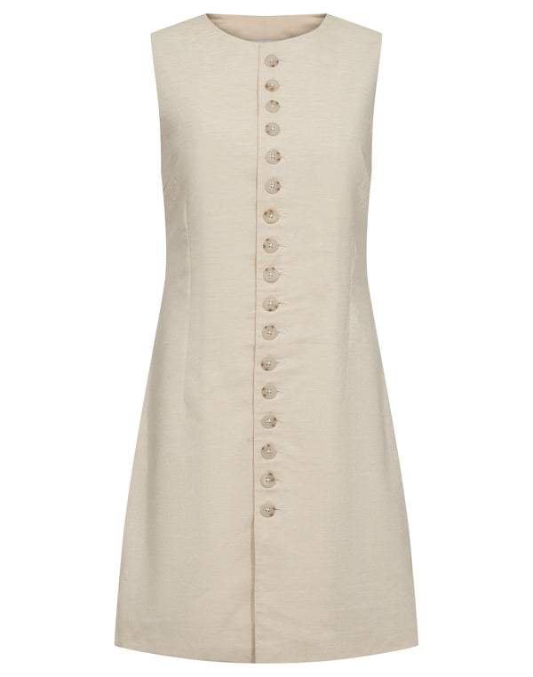 BS Gia Slim Fit Klänning - Beige
