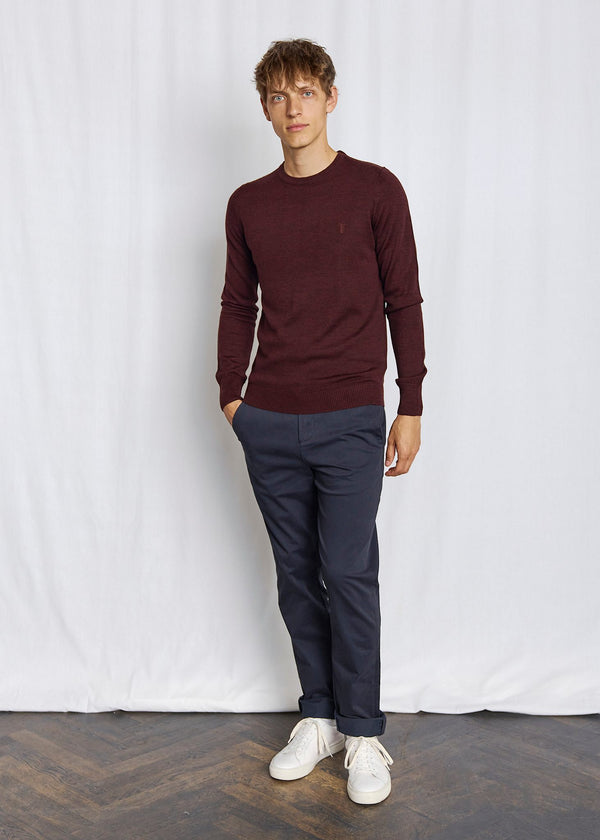BS Jupiter Regular Fit Stickat - Bordeaux