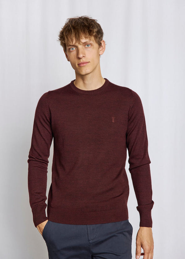 BS Jupiter Regular Fit Stickat - Bordeaux