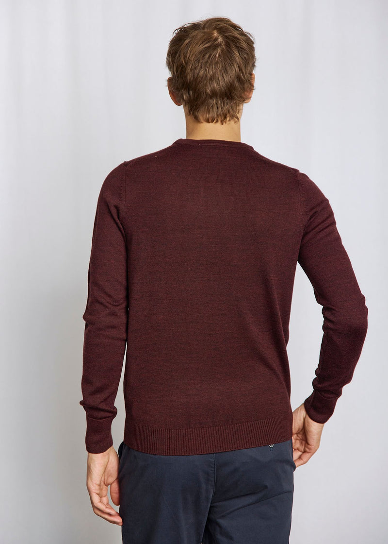BS Jupiter Regular Fit Stickat - Bordeaux