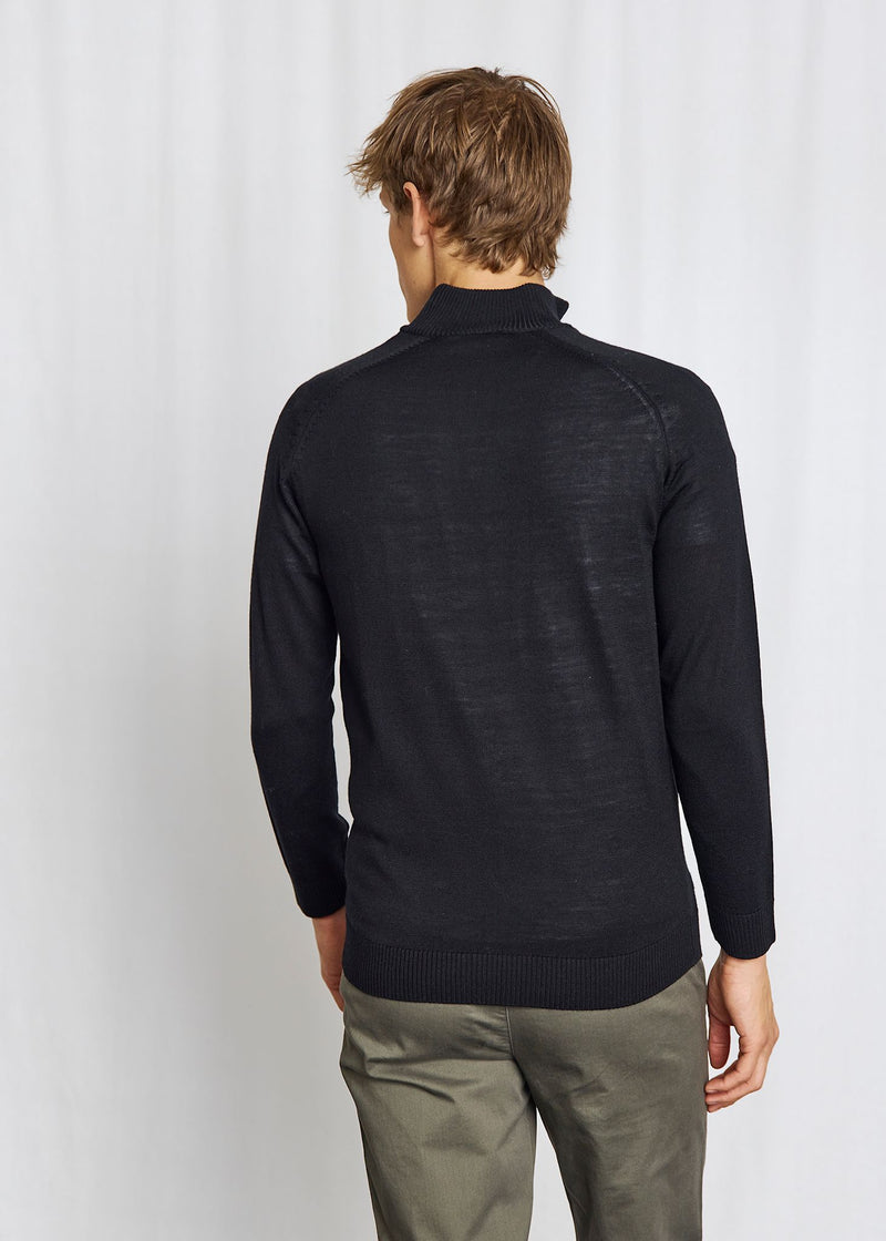 BS Pelle Regular Fit Stickat - Black