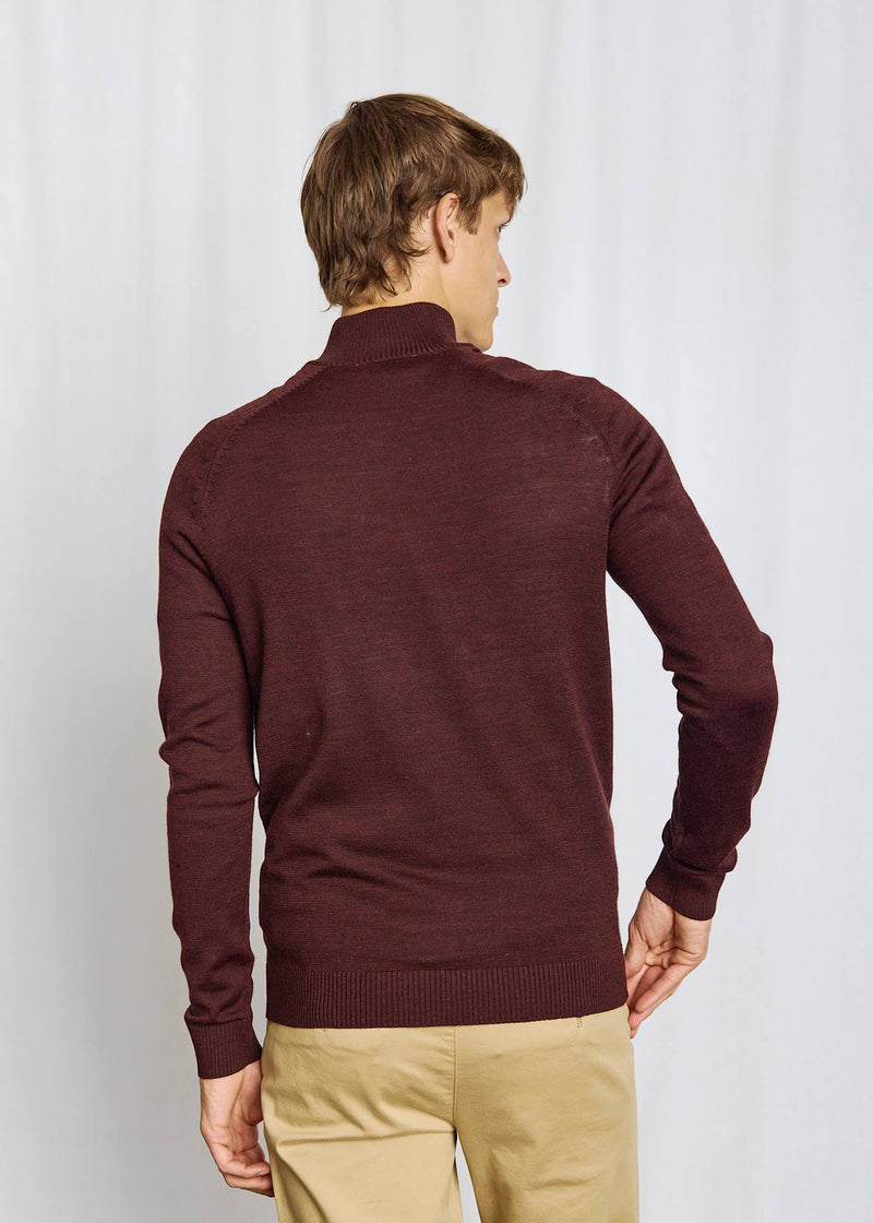 BS Pelle Regular Fit Stickat - Bordeaux