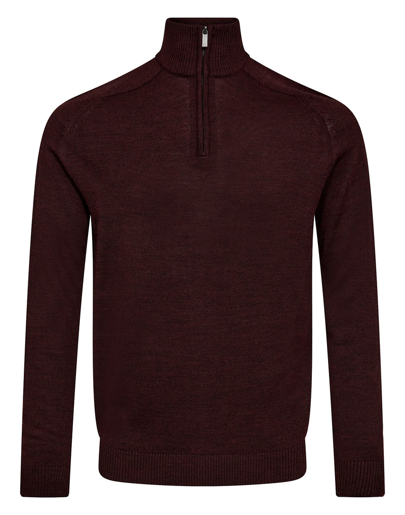 BS Pelle Regular Fit Stickat - Bordeaux