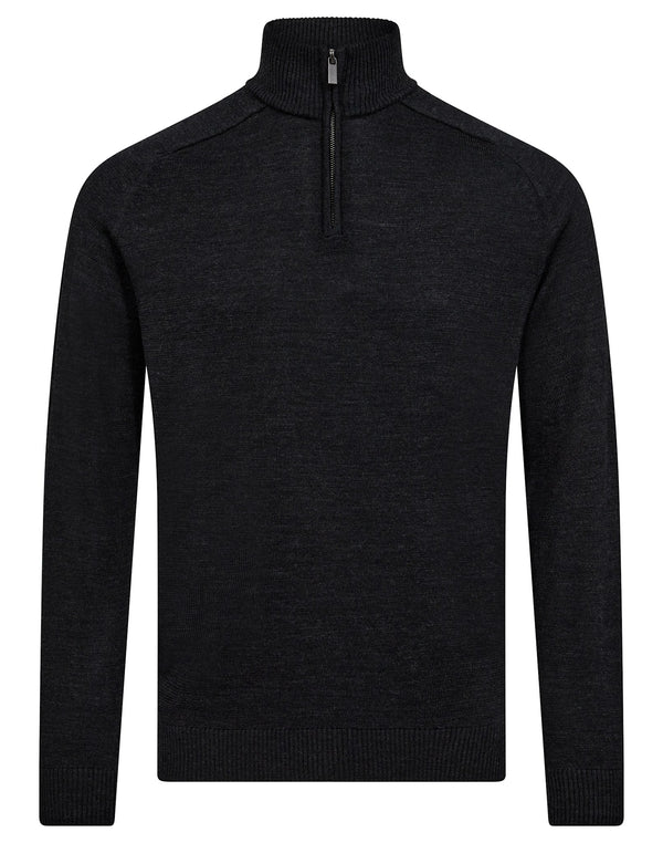 BS Pelle Regular Fit Stickat - Charcoal