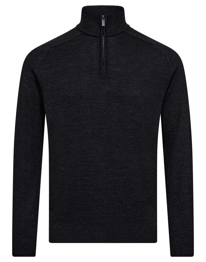 BS Pelle Regular Fit Stickat - Charcoal