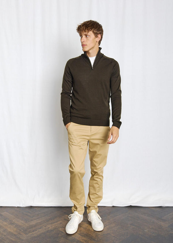 BS Pelle Regular Fit Stickat - Green