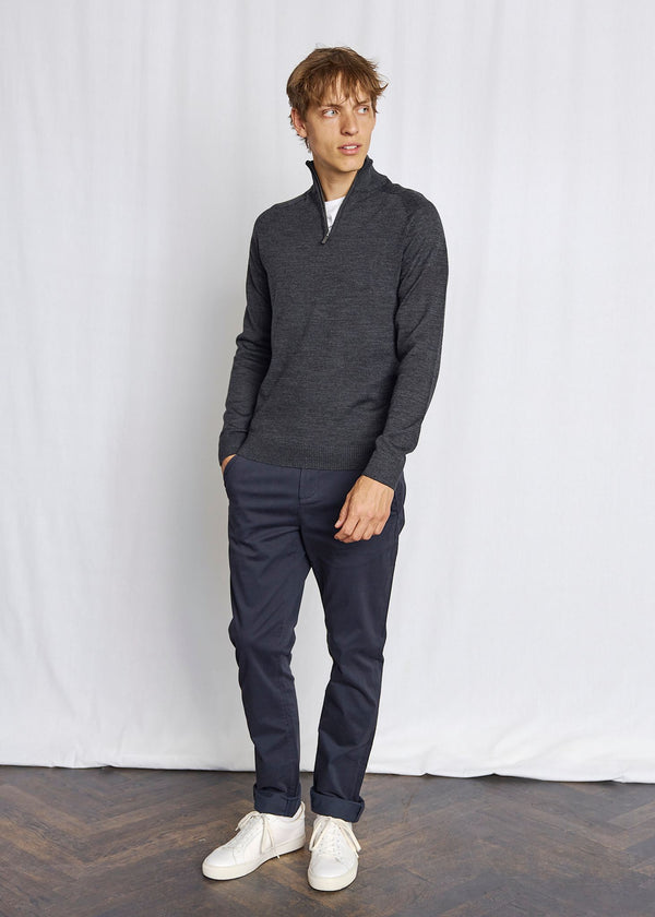 BS Pelle Regular Fit Stickat - Grey
