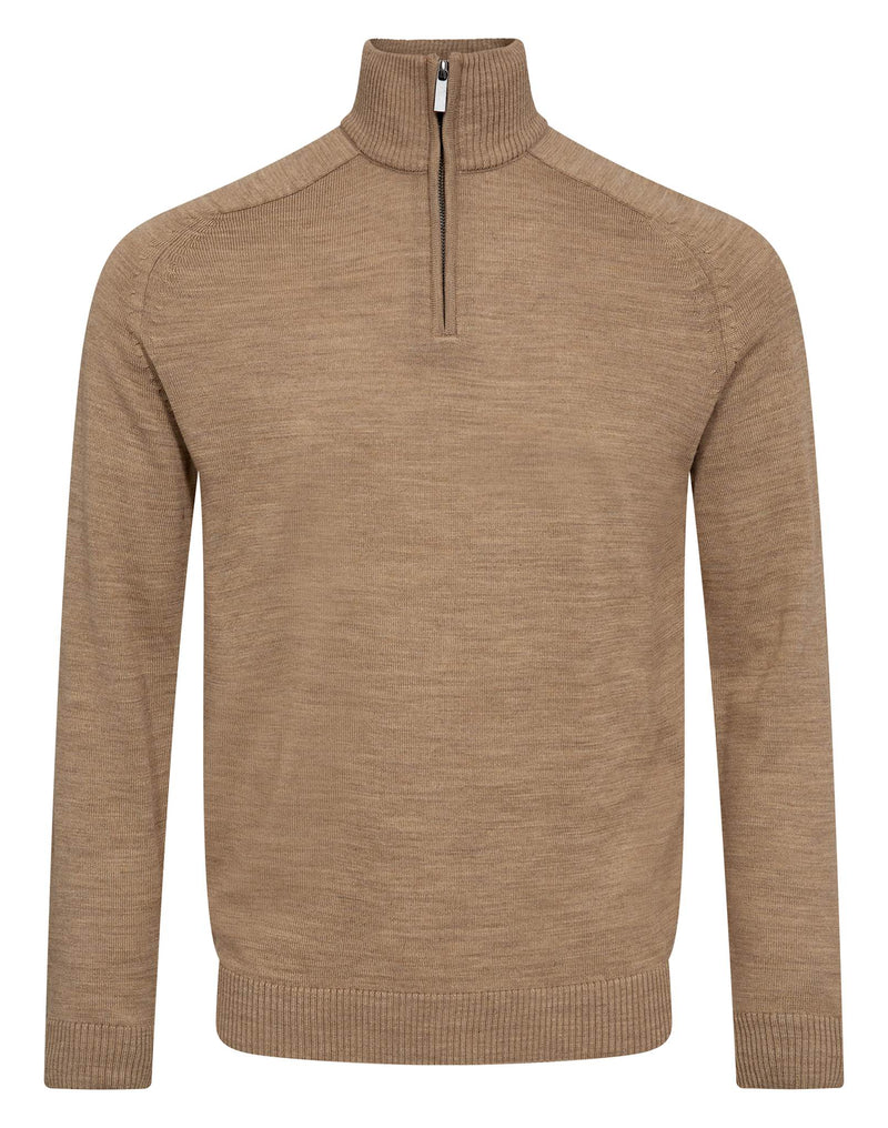 BS Pelle Regular Fit Stickat - Light Brown
