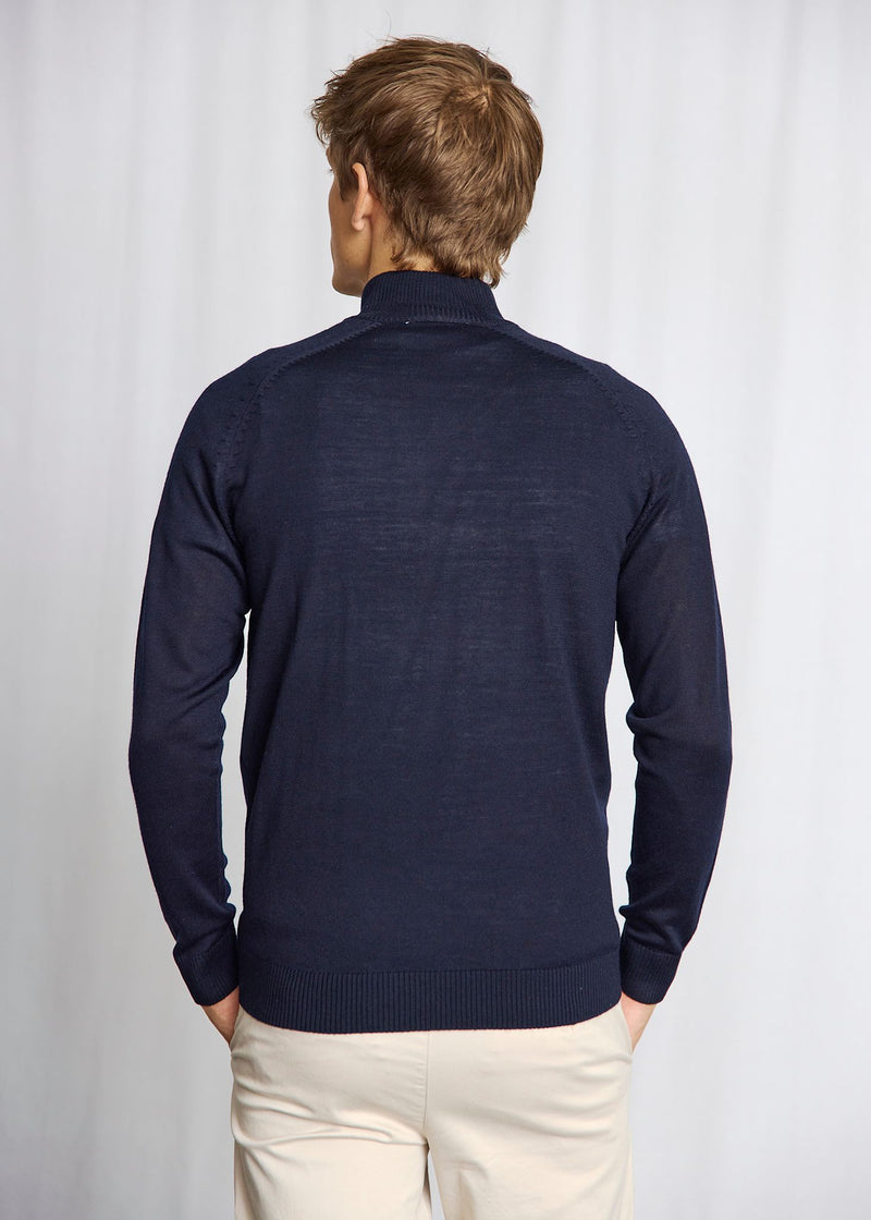 BS Pelle Regular Fit Stickat - Navy
