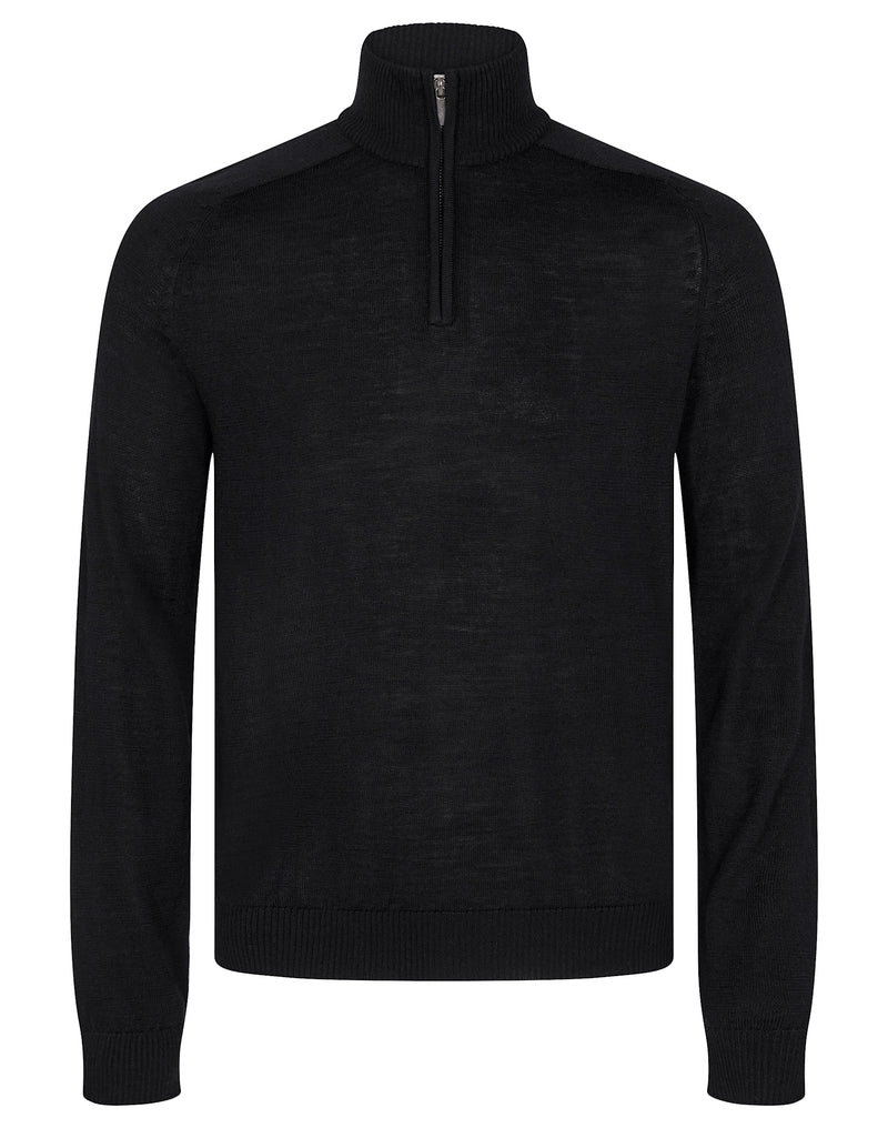 BS Pelle Regular Fit Stickat - Black