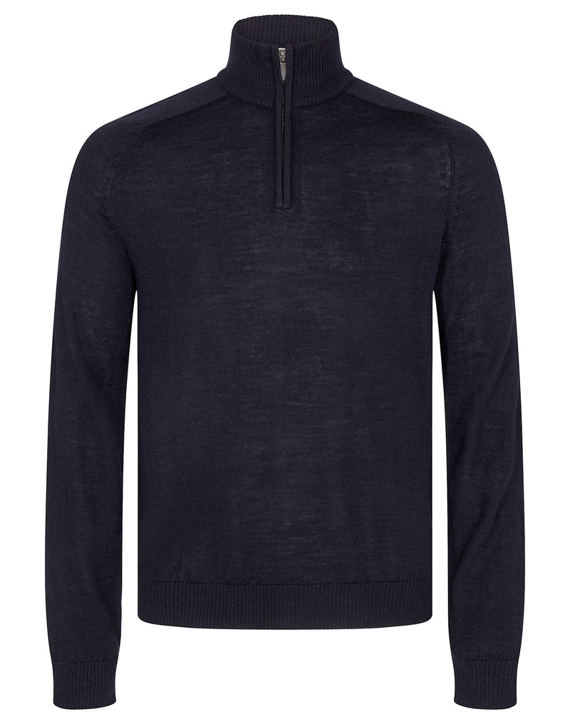 BS Pelle Regular Fit Stickat - Navy