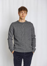 BS Tormod Regular Fit Stickat - Grey
