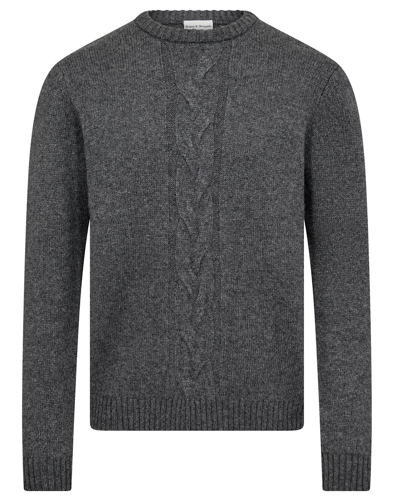 BS Tormod Regular Fit Stickat - Grey