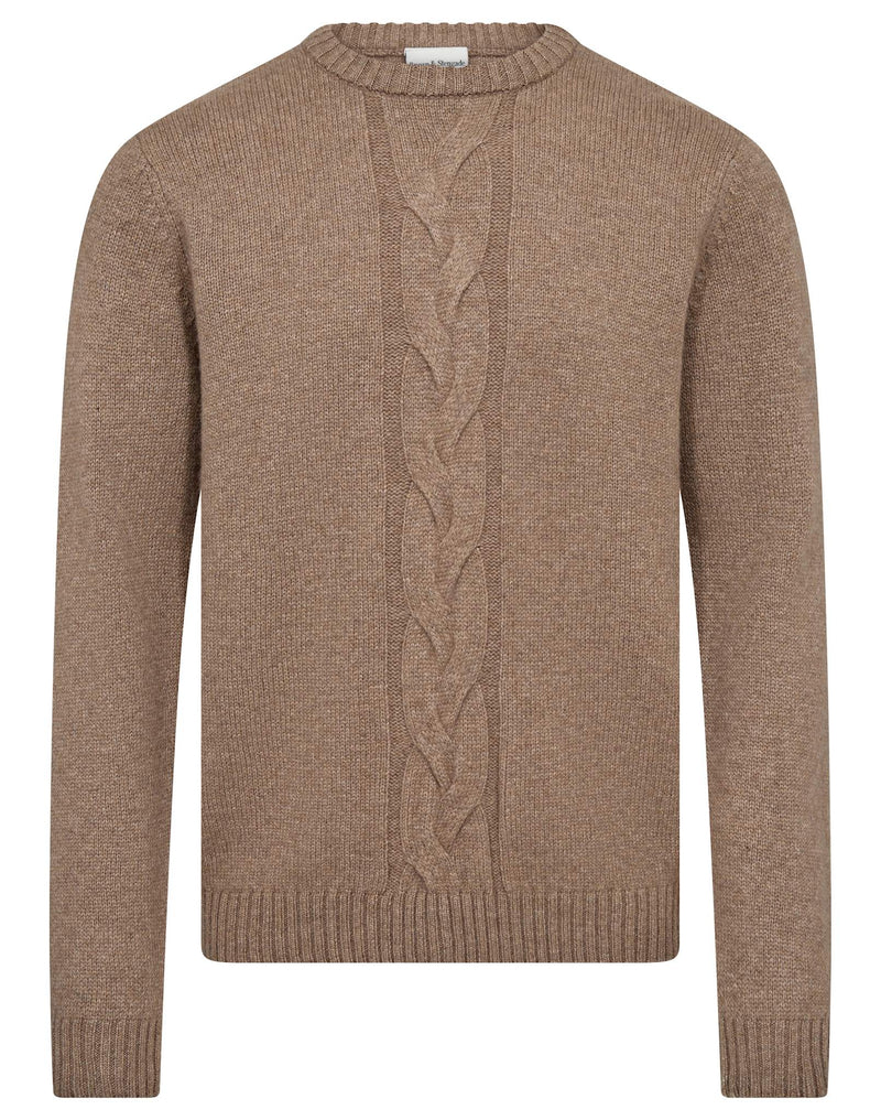 BS Tormod Regular Fit Stickat - Brown