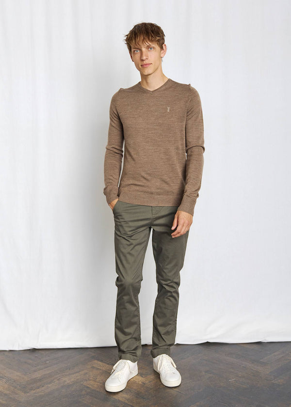 BS Uranus Regular Fit Stickat - Brown