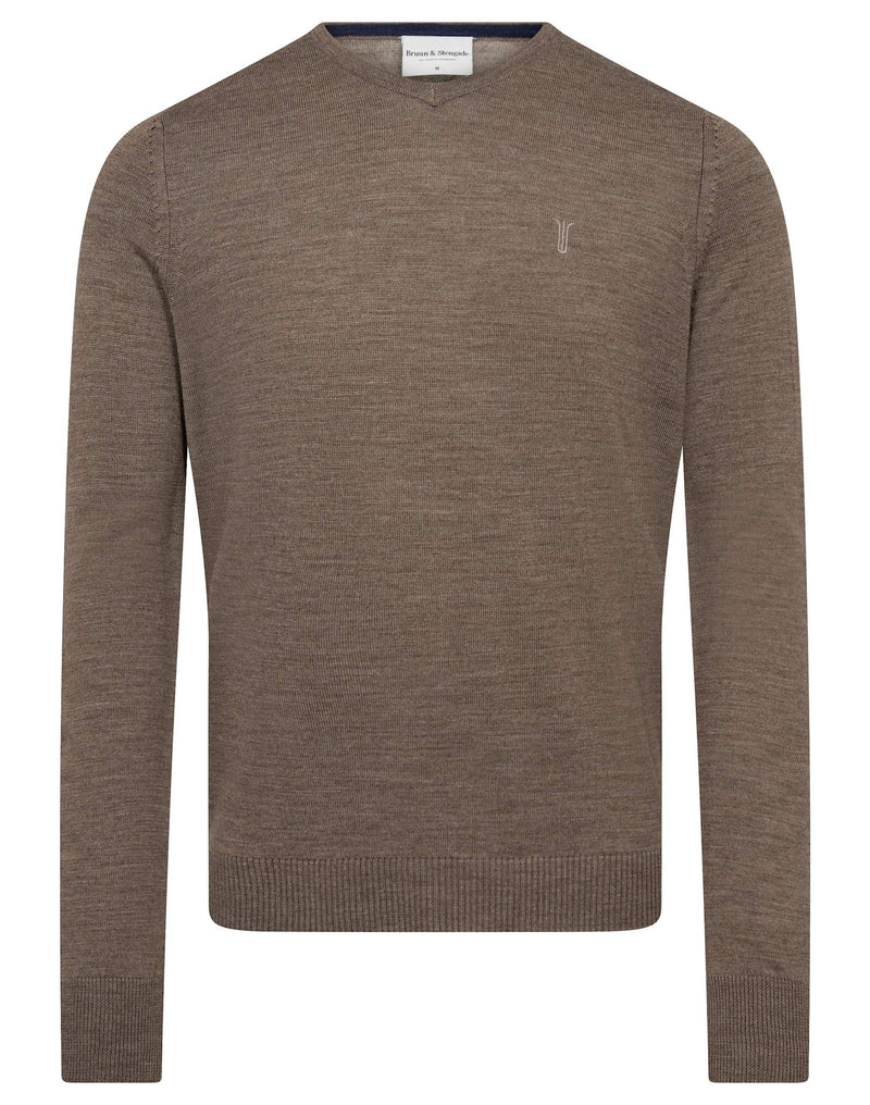 BS Uranus Regular Fit Stickat - Brown