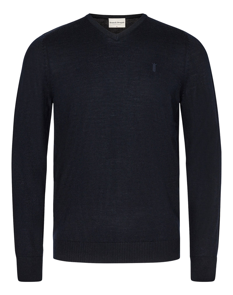 BS Uranus Regular Fit Stickat - Navy