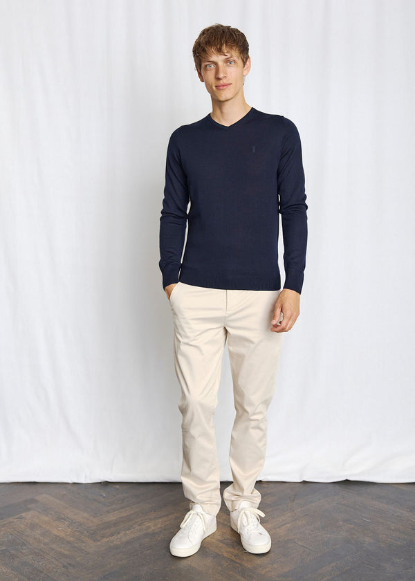 BS Uranus Regular Fit Stickat - Navy