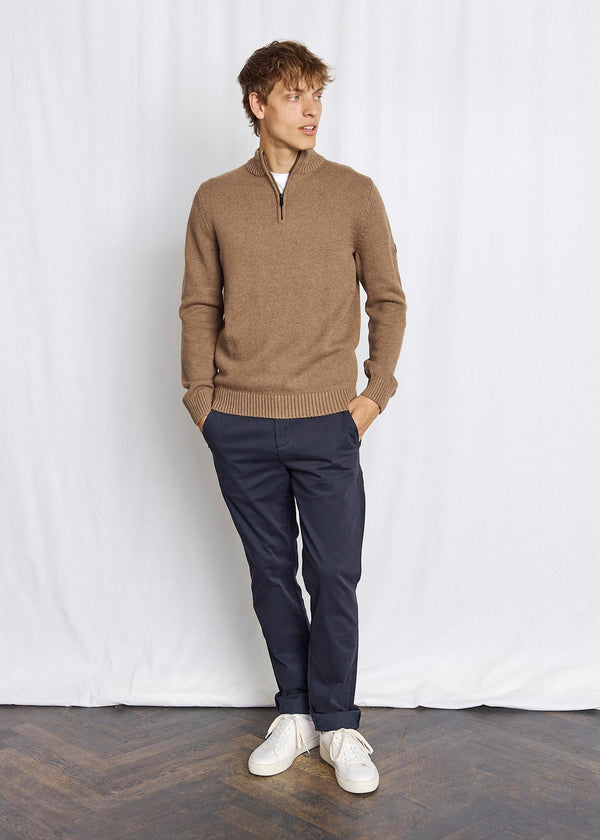 BS Stian Regular Fit Stickat - Brown
