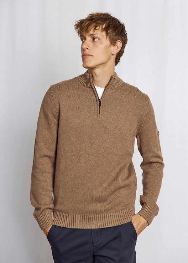 BS Stian Regular Fit Stickat - Brown