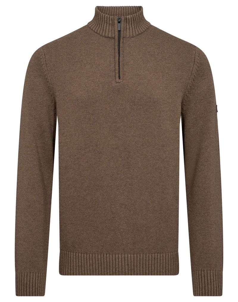 BS Stian Regular Fit Stickat - Brown