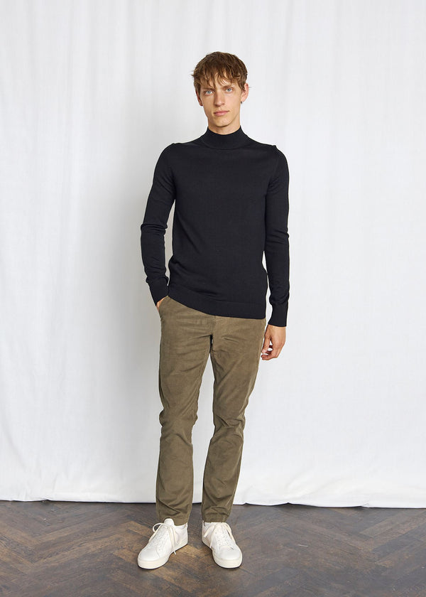 BS Froder Regular Fit Stickat - Black