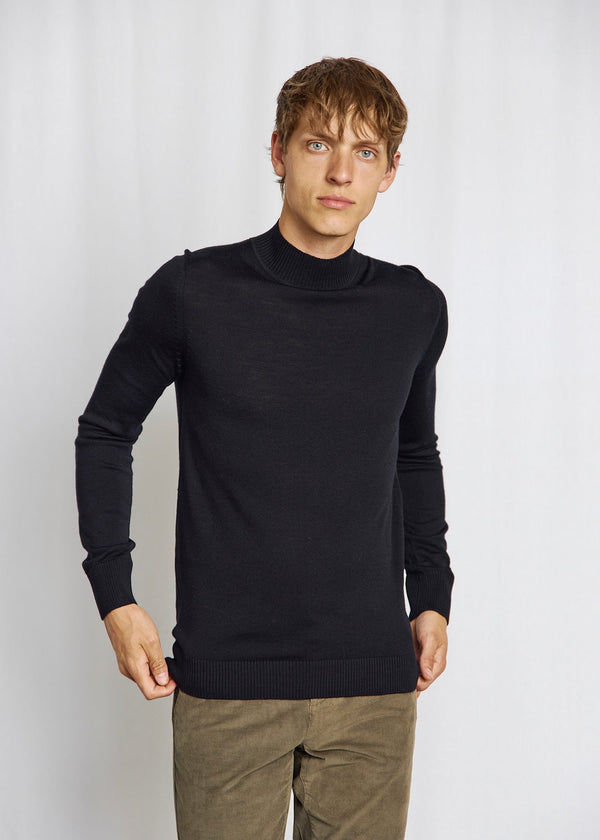 BS Froder Regular Fit Stickat - Black