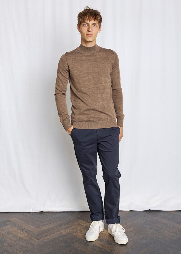 BS Froder Regular Fit Stickat - Brown