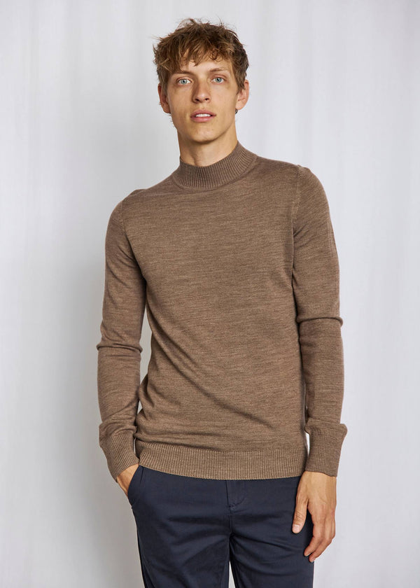 BS Froder Regular Fit Stickat - Brown