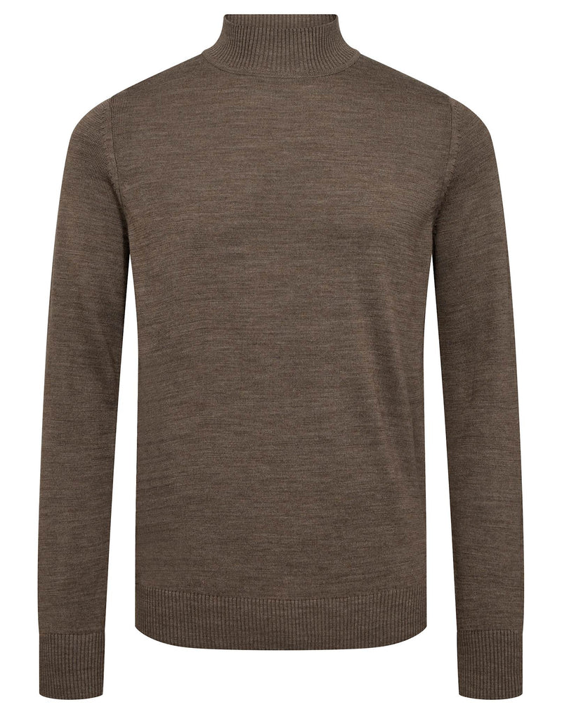 BS Froder Regular Fit Stickat - Brown