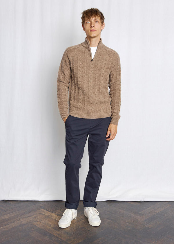 BS Askel Regular Fit Stickat - Brown