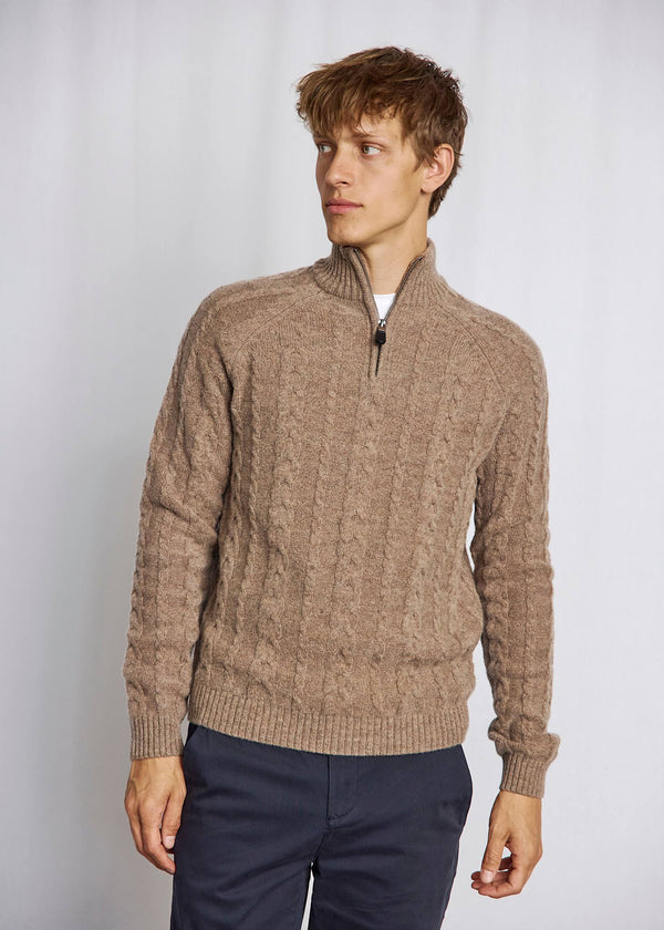 BS Askel Regular Fit Stickat - Brown