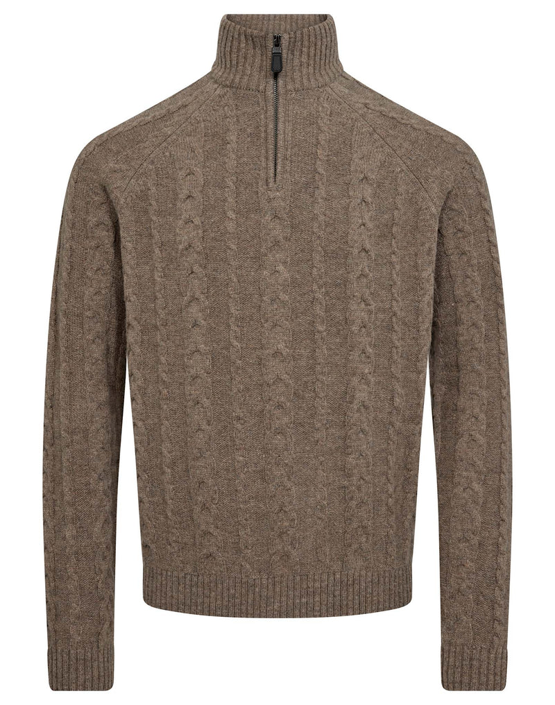 BS Askel Regular Fit Stickat - Brown